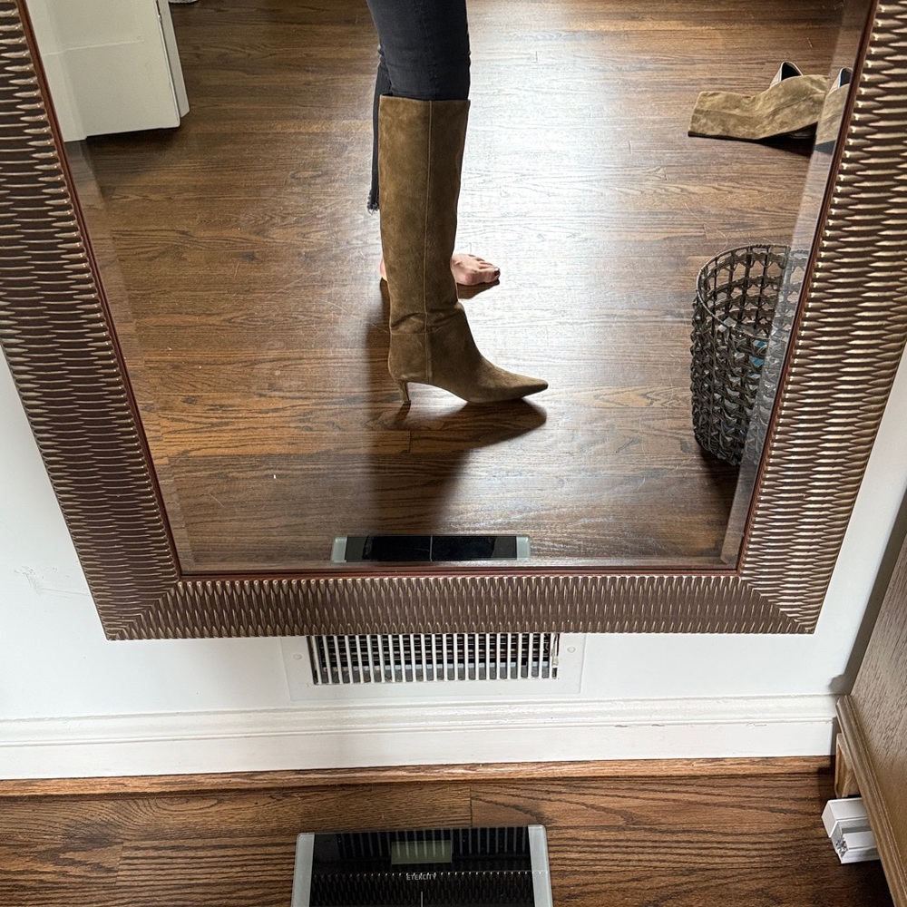 J. CREW Olive/ Khaki suede Knee-High Boots - Picture 5 of 5